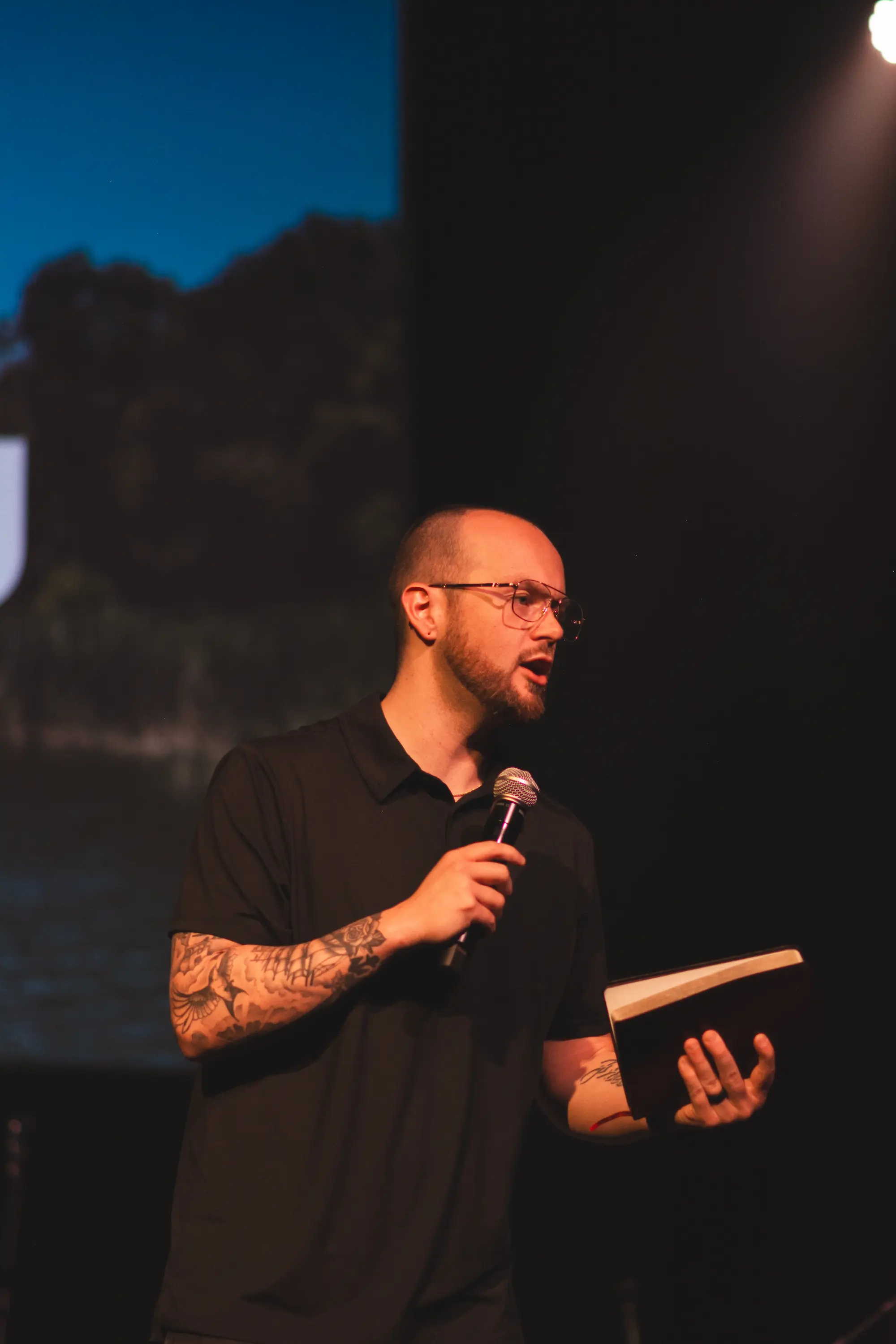 Caleb Ramsey preaching